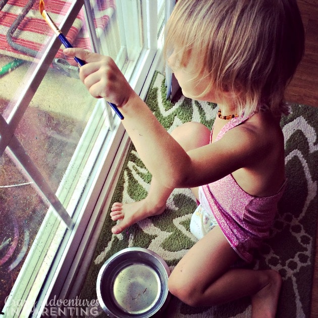 painting with dog water