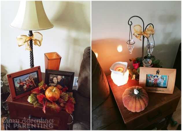 Halloween decor end tables