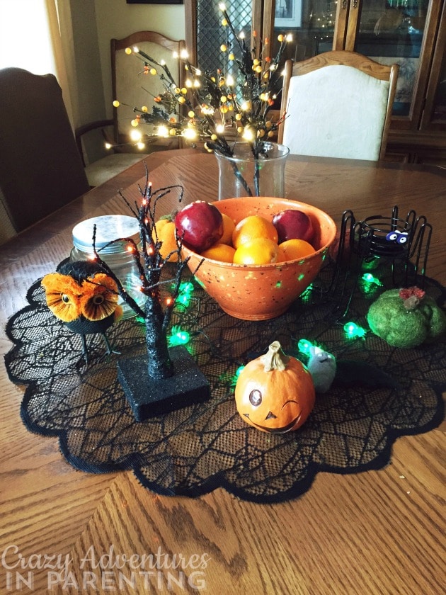 Halloween table decor