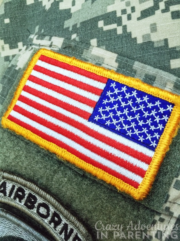 flag patch on Army uniform