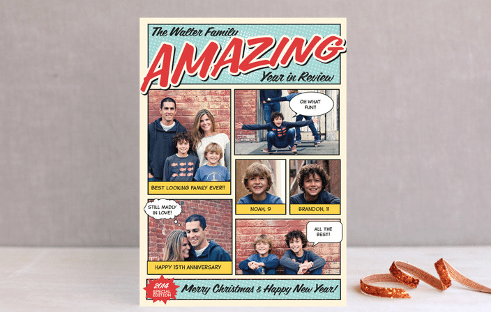 Amazing Comic Book holiday photo cards