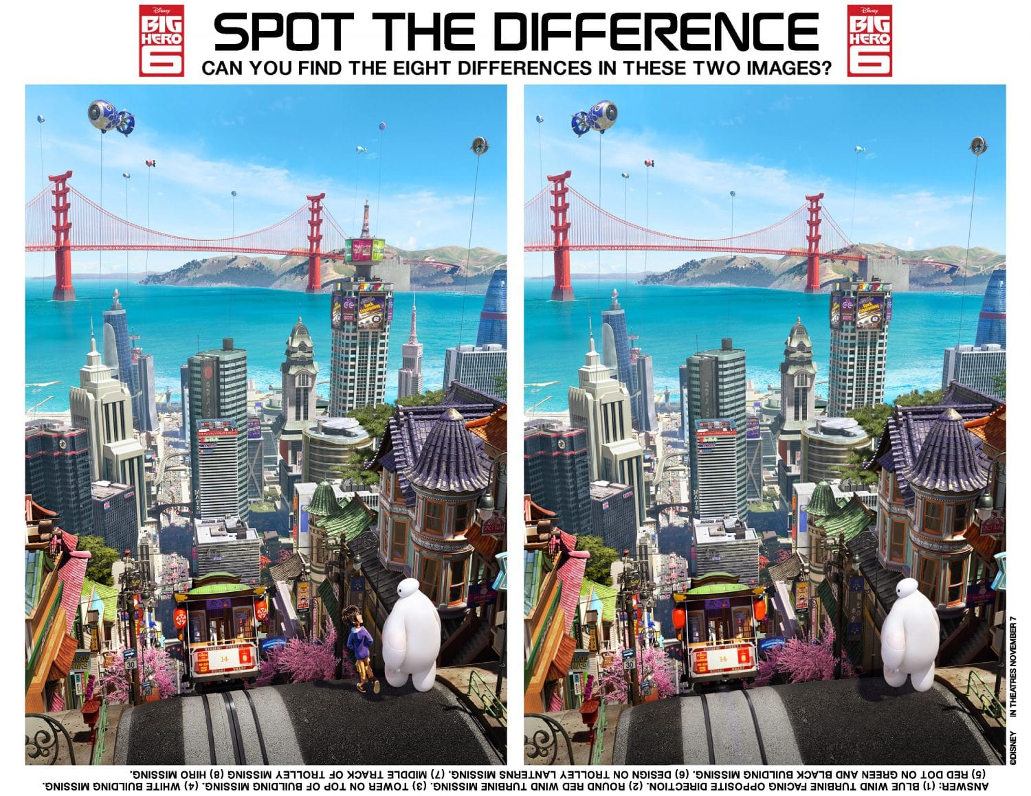 Big Hero 6 Activity Sheet - Spot the Difference