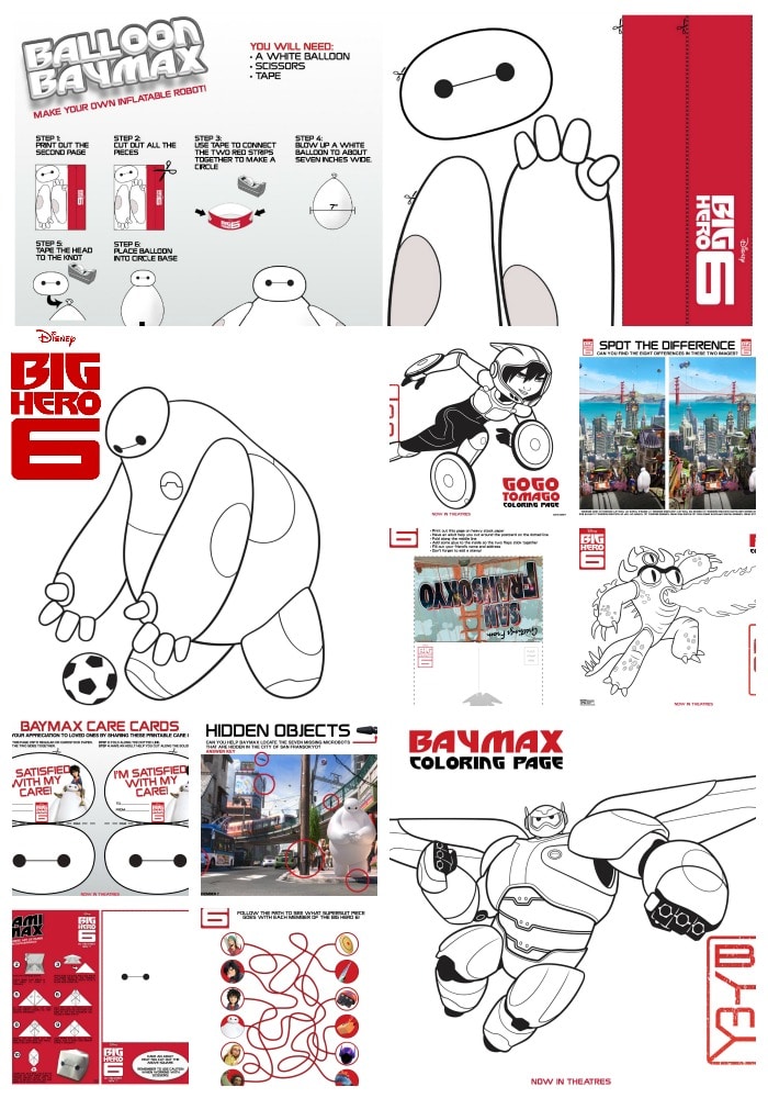 Big Hero 6 Coloring Pages and Activity Sheets