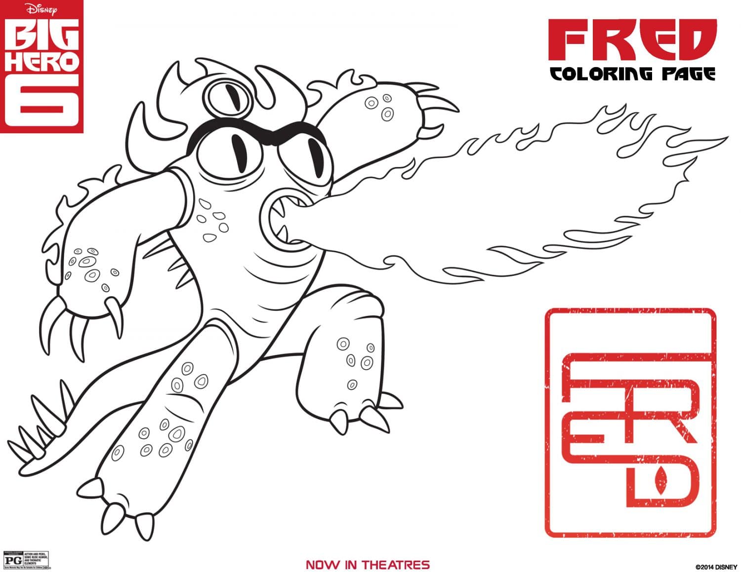 Big Hero 6 coloring page Fred