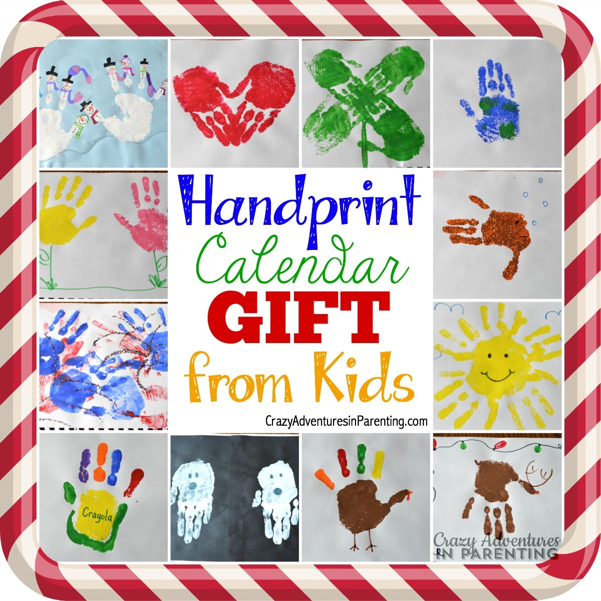 Handprint Calendar   15 Homemade Gift Ideas Kids Can Make