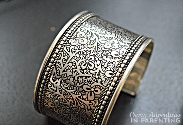 silver vines cuff close-up