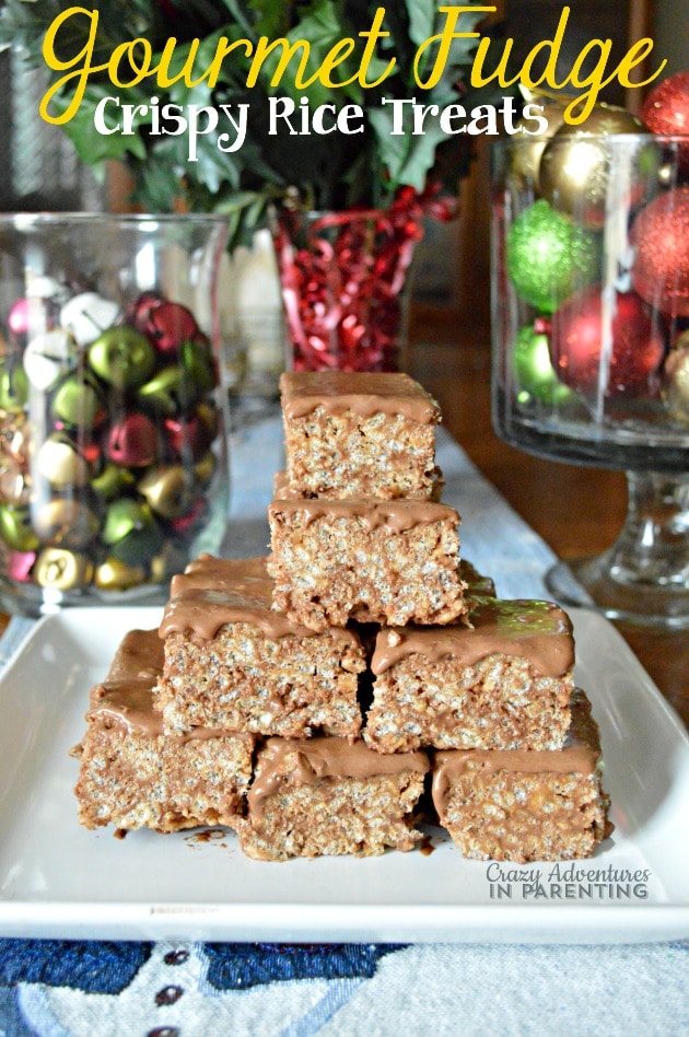 Gourmet Fudge Crispy Rice Treats - so good!