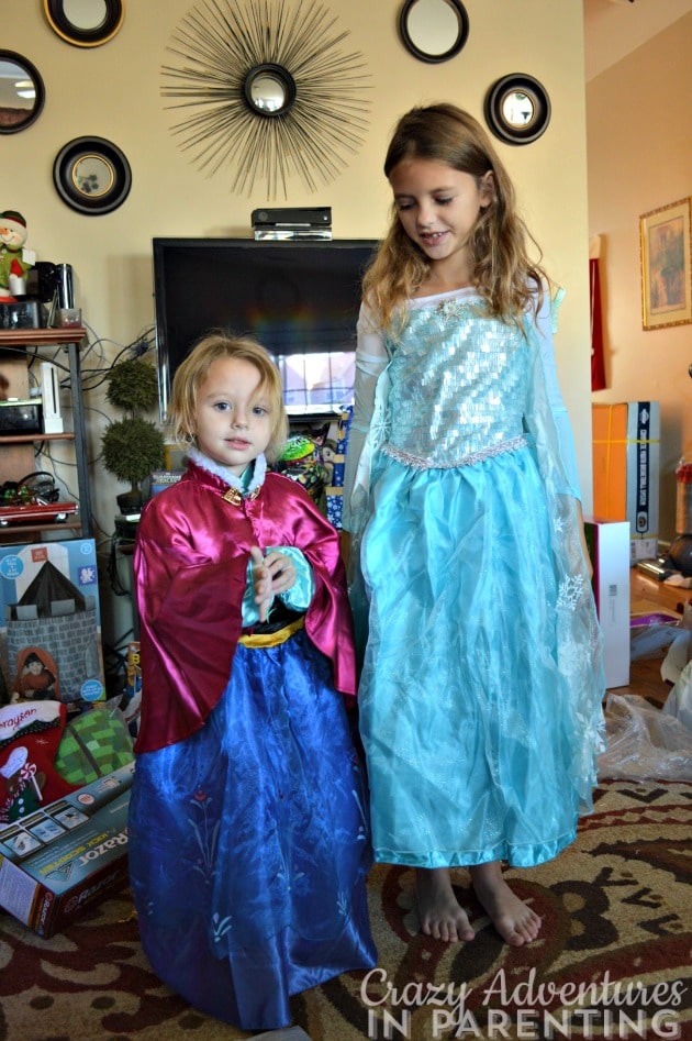 Princess Anna and Elsa costumes for girls