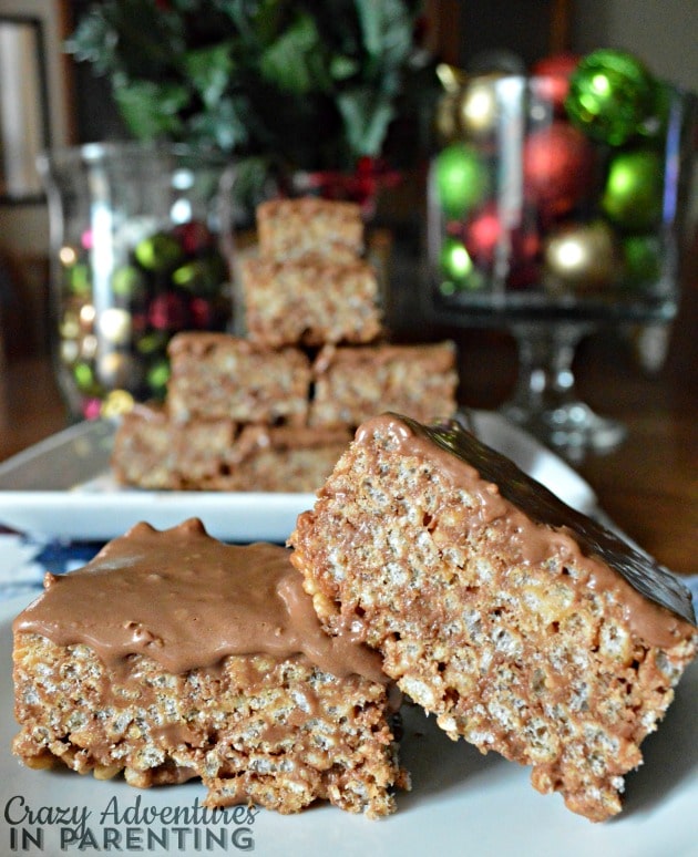 sliced gourmet fudge crispy rice treats