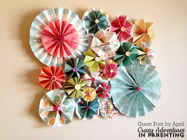 DIY Paper Rosette Wall Decor