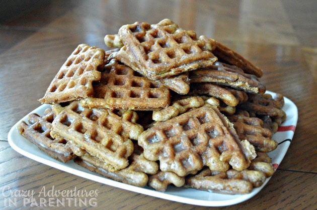 Glazed Apple Fritter Waffle Doughnuts ready to eat