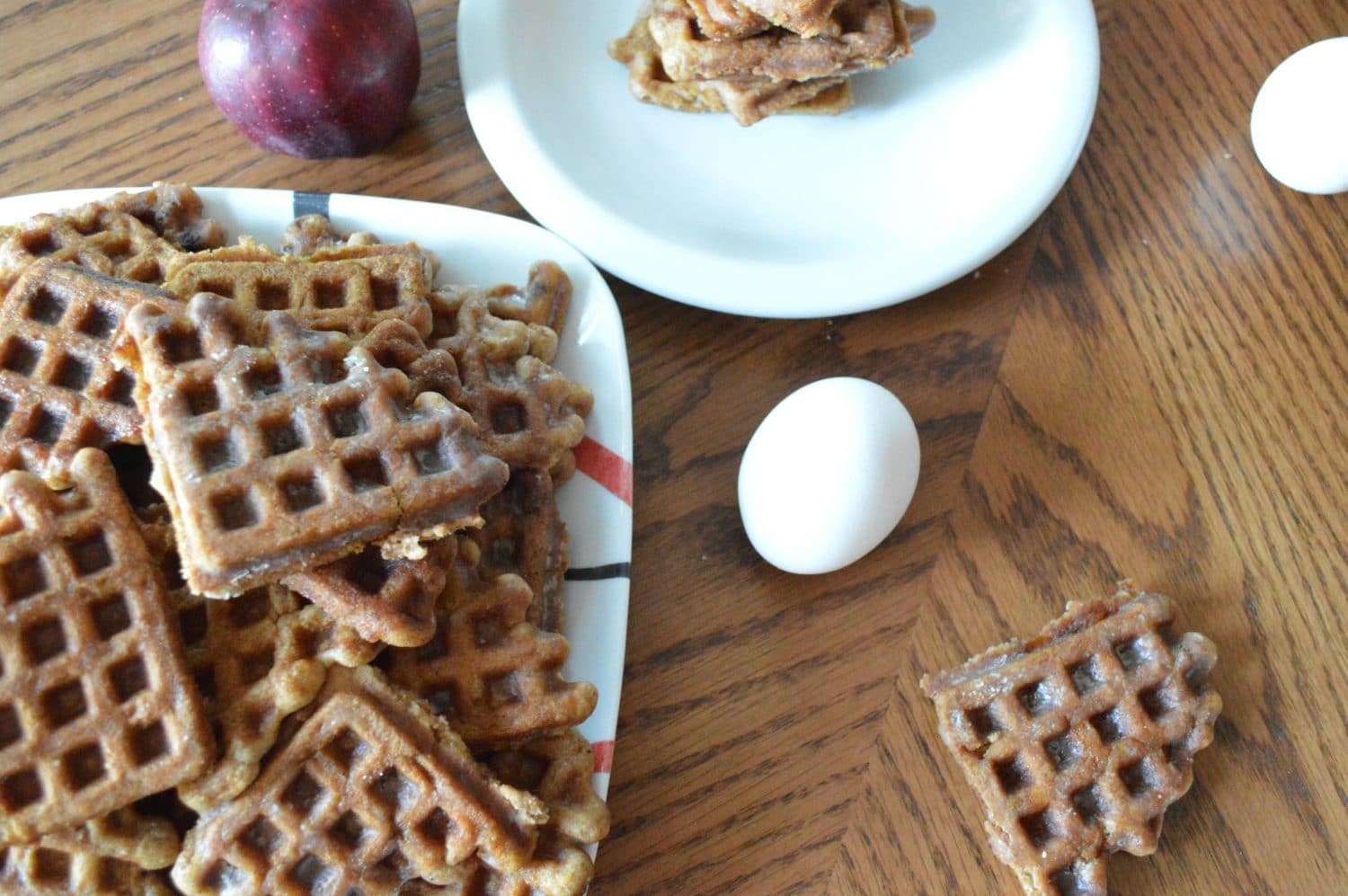 Glazed Apple Fritter Waffle Doughnuts single