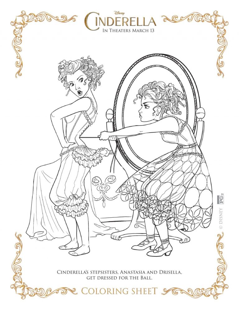 NEW Disney's Cinderella Coloring Pages and Activity Sheets