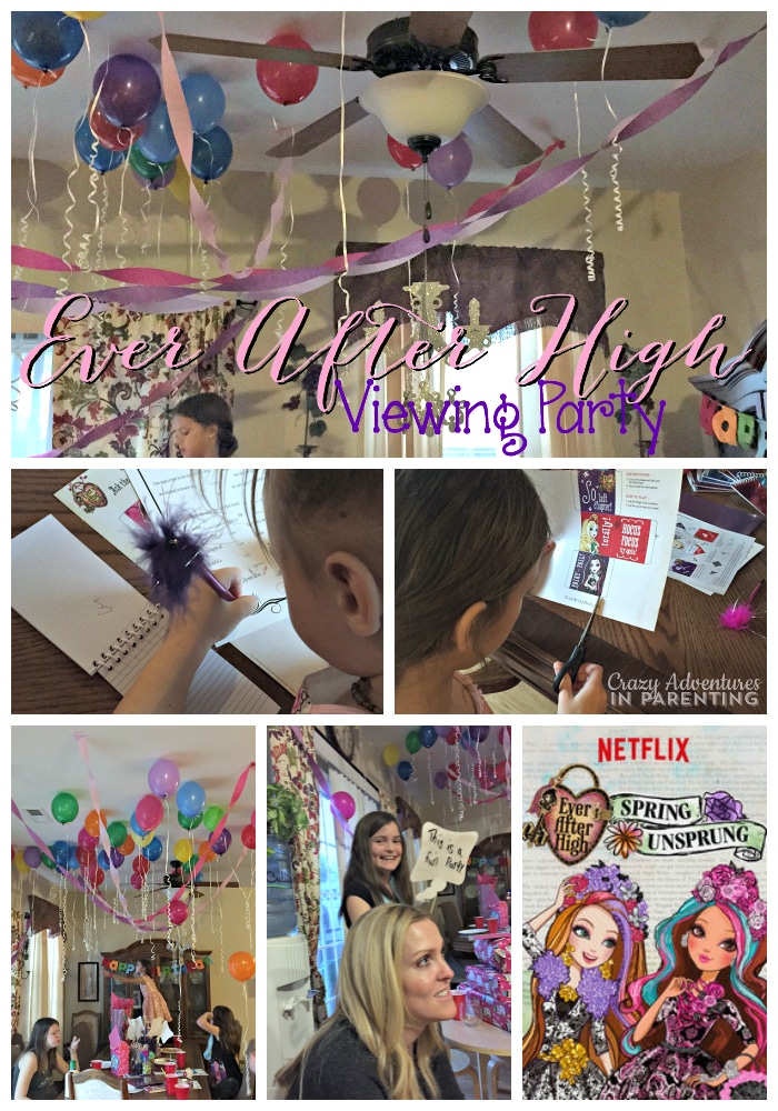 Ever After High Spring Unsprung on Netflix viewing party