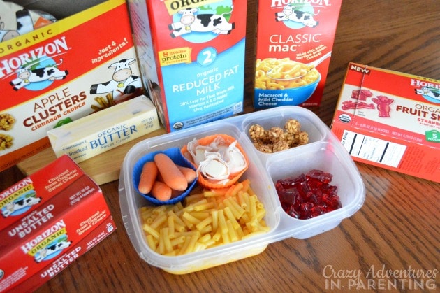 Horizon Organic products for pre-school lunch