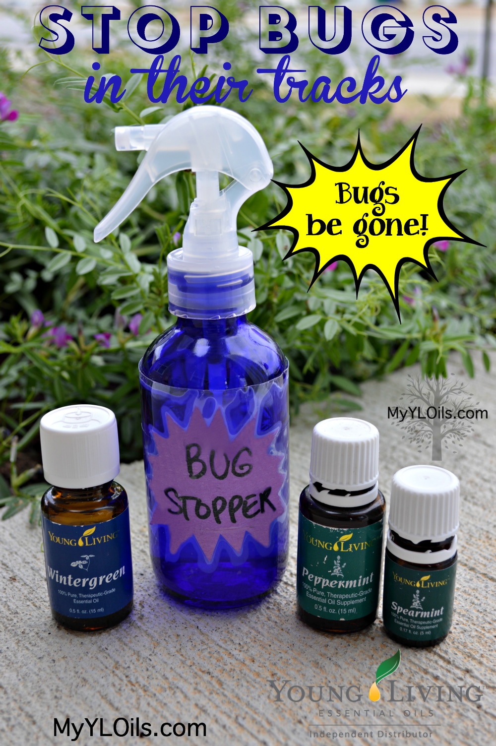 Stop Bugs in Their Tracks with Young Living Oils - non-toxic bug spray