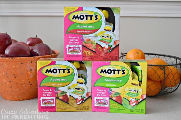 Mott's Snack and Go Applesauce boxes
