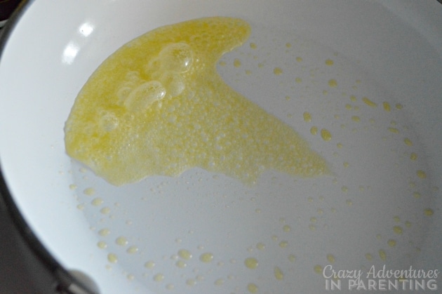 Butter bubbling up in Cuisinart non-stick pan