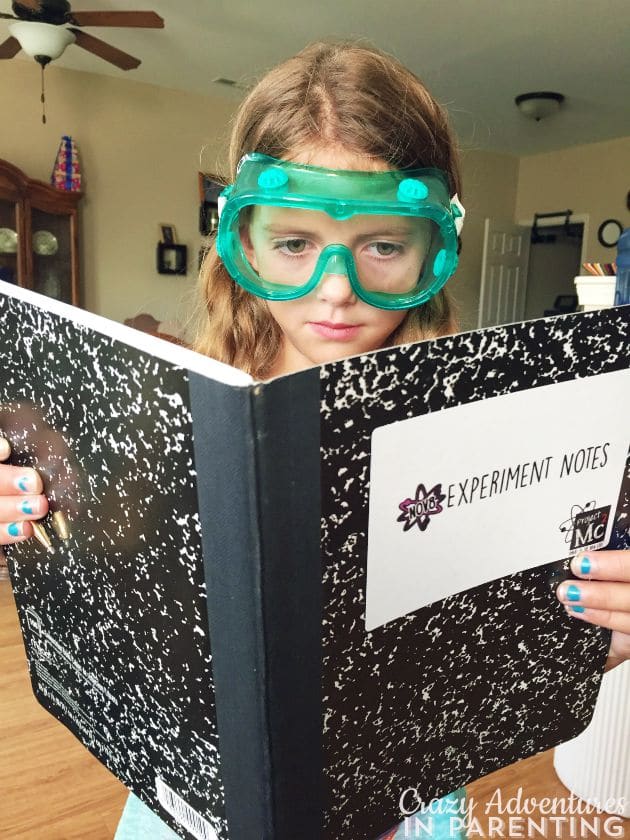 Project Mc² experiment notebook