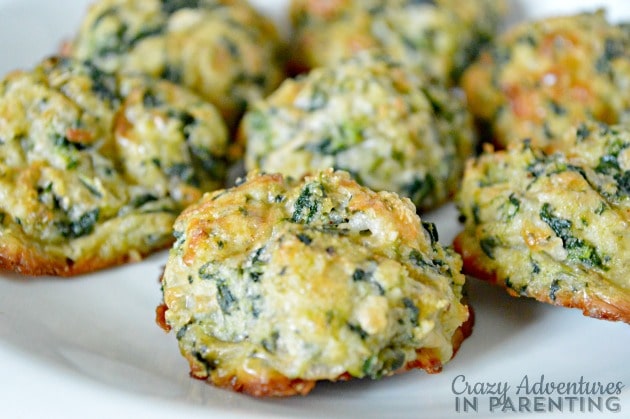 spinach balls close-up