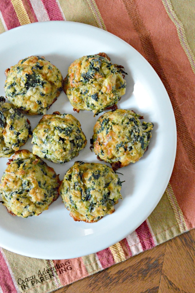 spinach balls plated