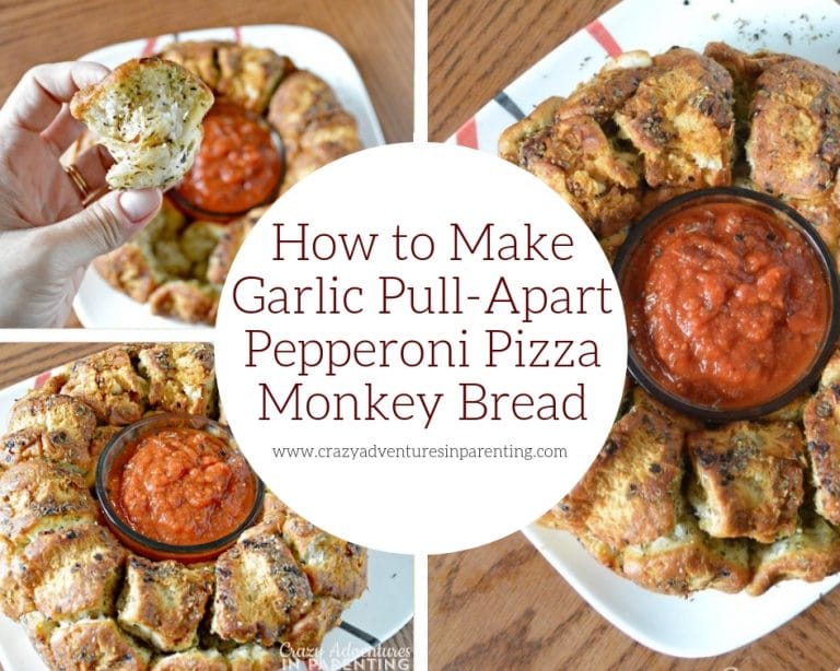 Easy Garlic PullApart Pepperoni Pizza Monkey Bread