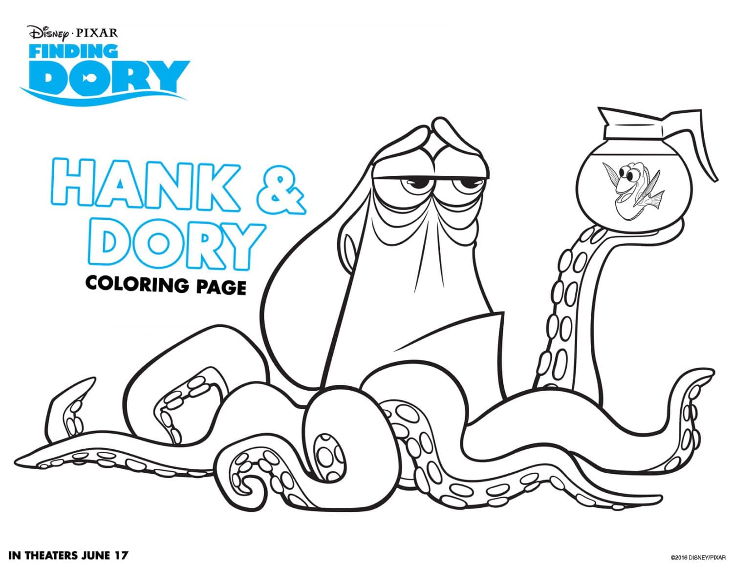 Finding Dory Coloring Page 2