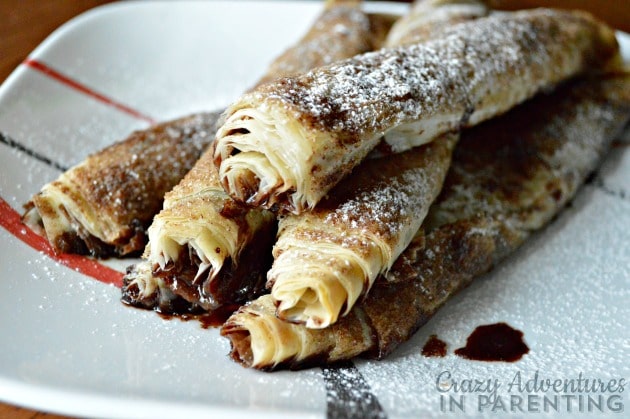 Chocolate cinnamon roll churro closeup