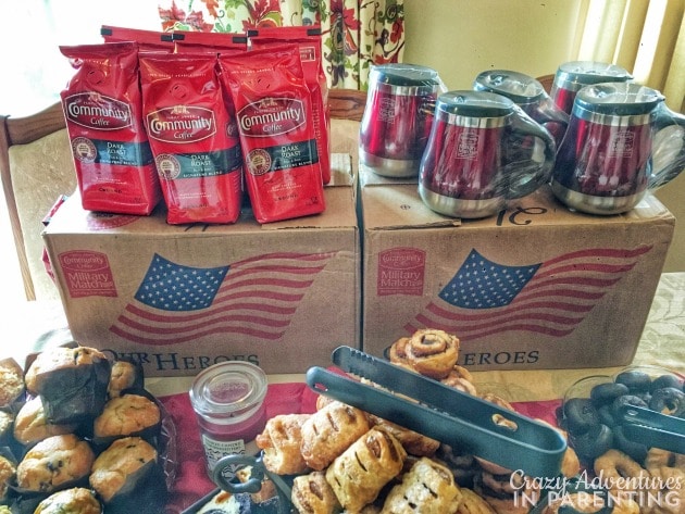 Community Coffee display on the table