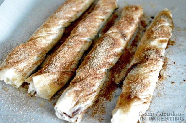 Twist and sprinkle with cinnamon sugar