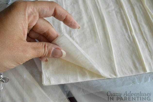 separate phyllo dough sheets