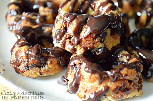 Baked Oatmeal Chocolate Chip Mini Doughnuts close-up