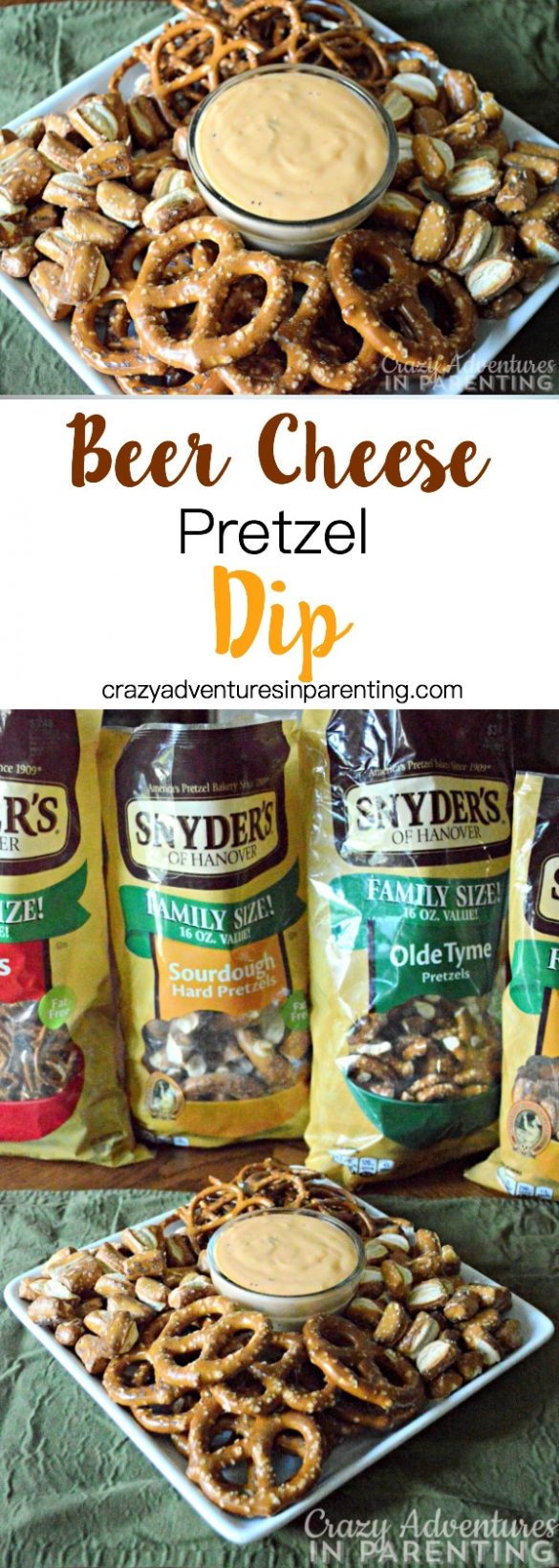 Beer Cheese Pretzel Dip with Snyder’s of Hanover PretzelsBaby Crazy