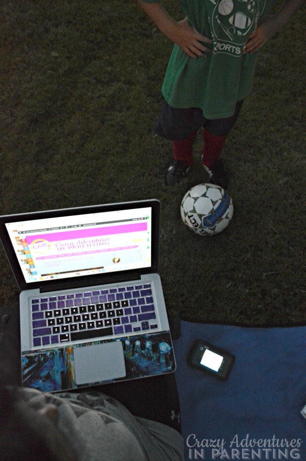 Getting work done at soccer practice with the AT&T Unite Explore