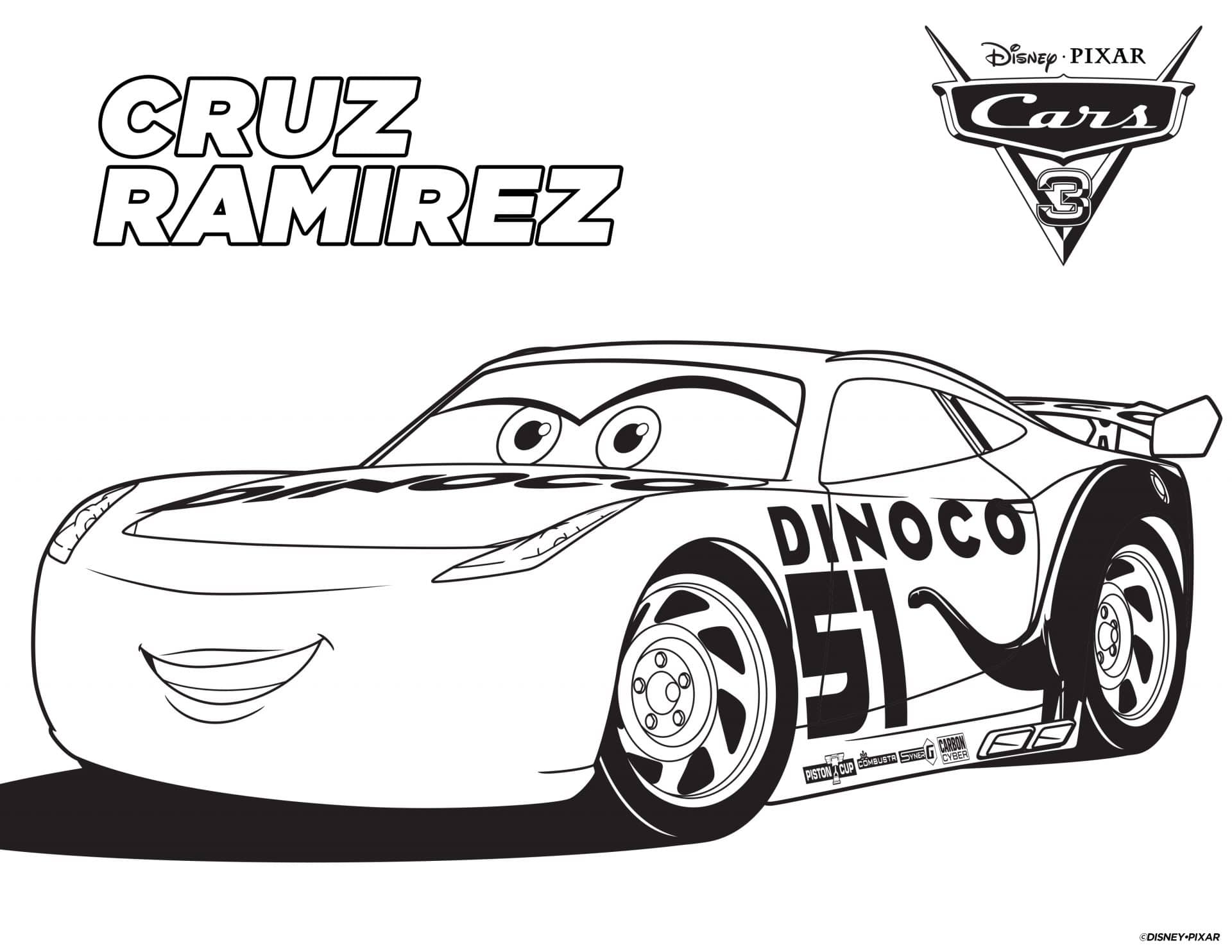 Cars 3 Coloring Pages - Cruz Ramirez