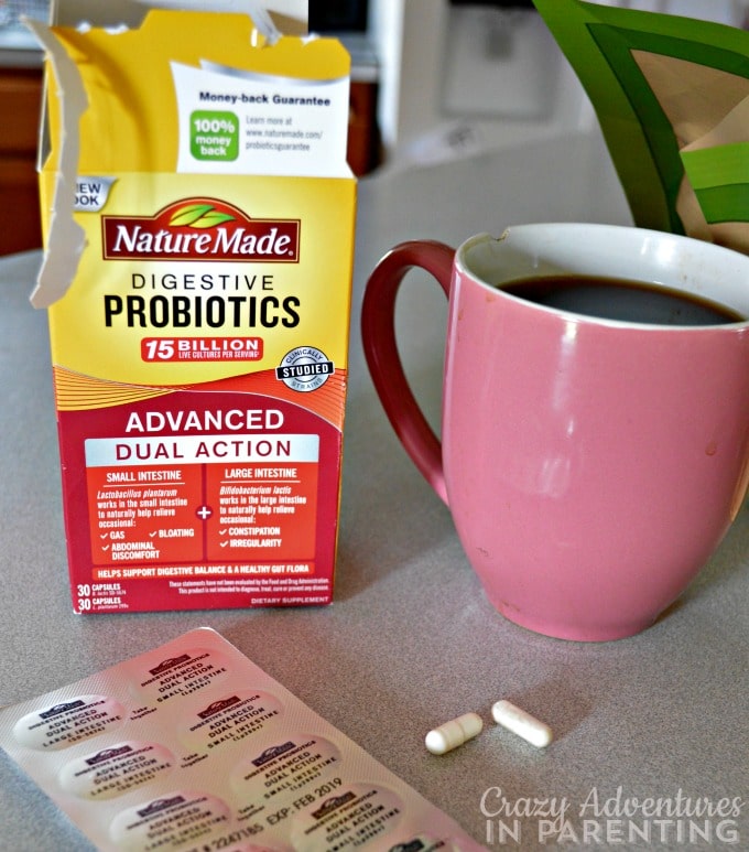 Nature Made Advanced Probiotics with coffee