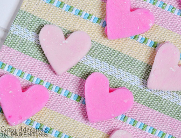 Mint cream cheese hearts