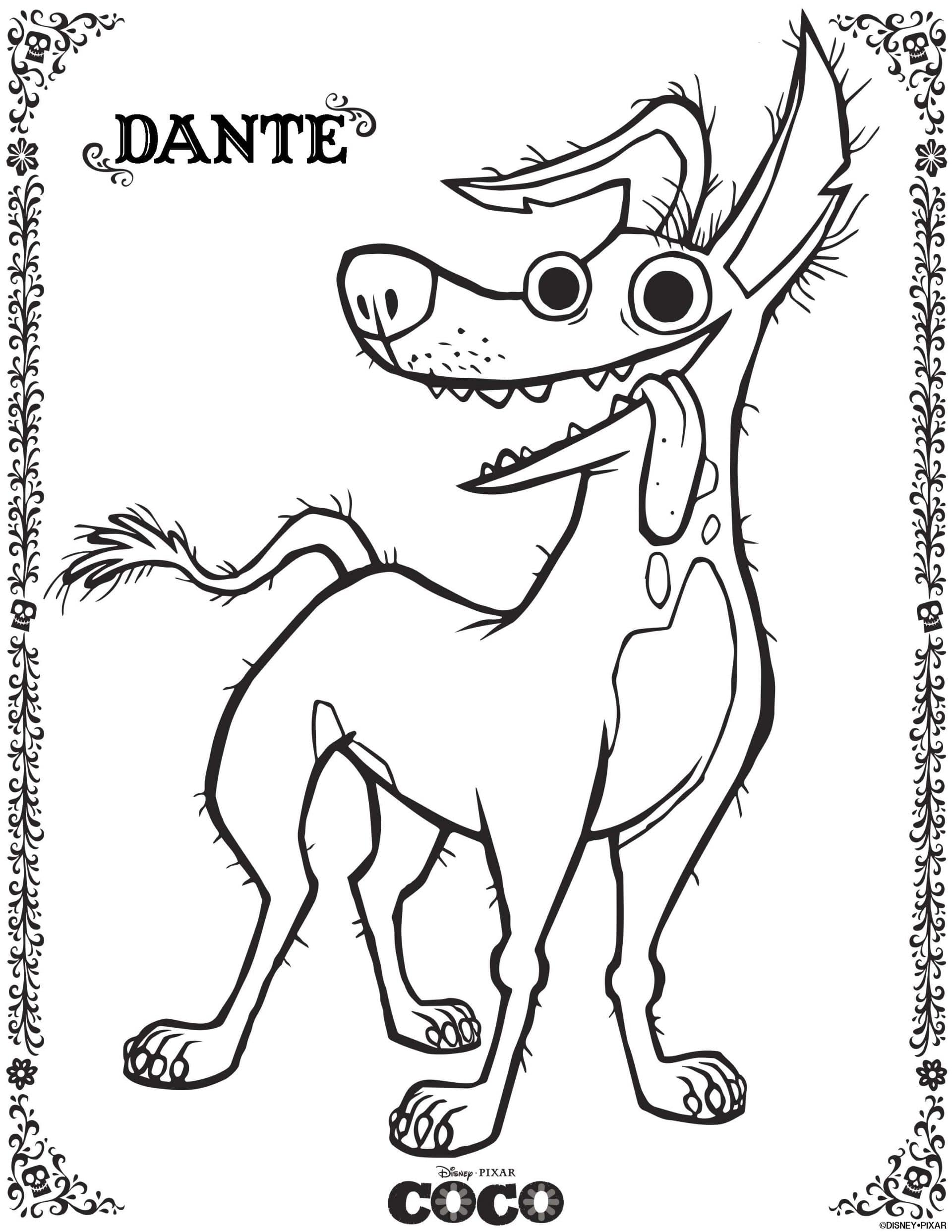 Coco Coloring Pages - Dante Coloring Page