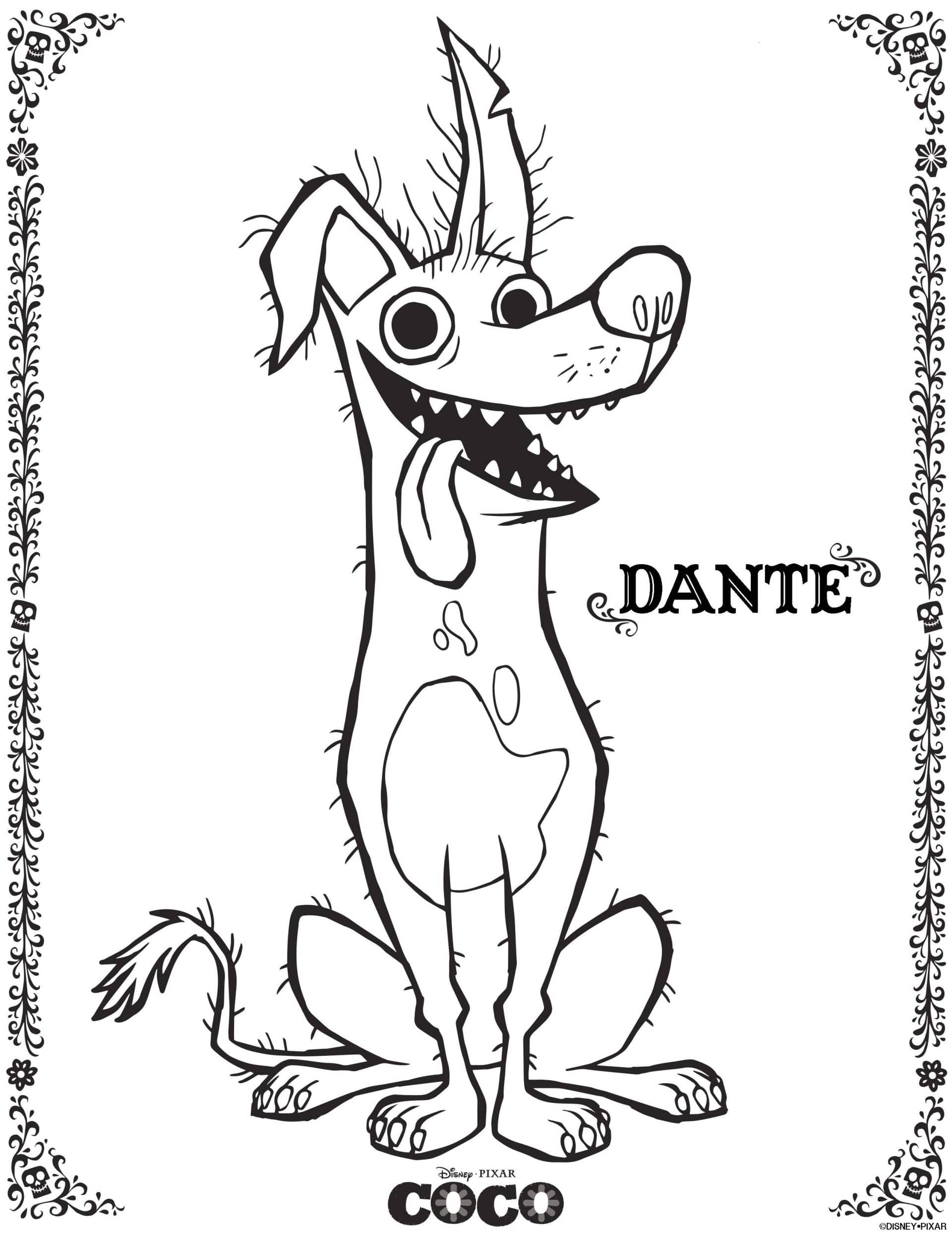 Coco Coloring Pages - Dante