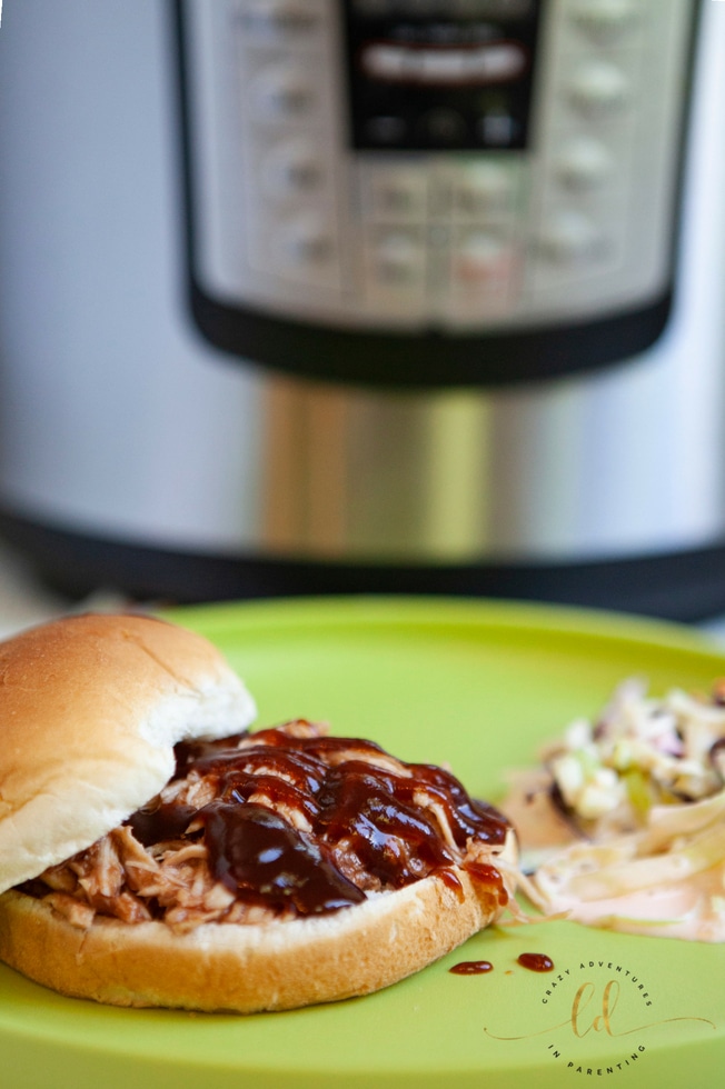 Instant Pot Pulled Barbecue Chicken - ready to serve