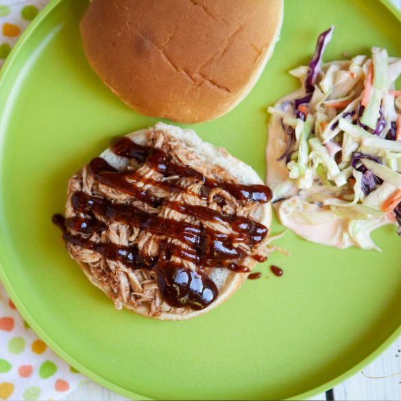 Instant Pot Pulled Barbecue Chicken with slaw