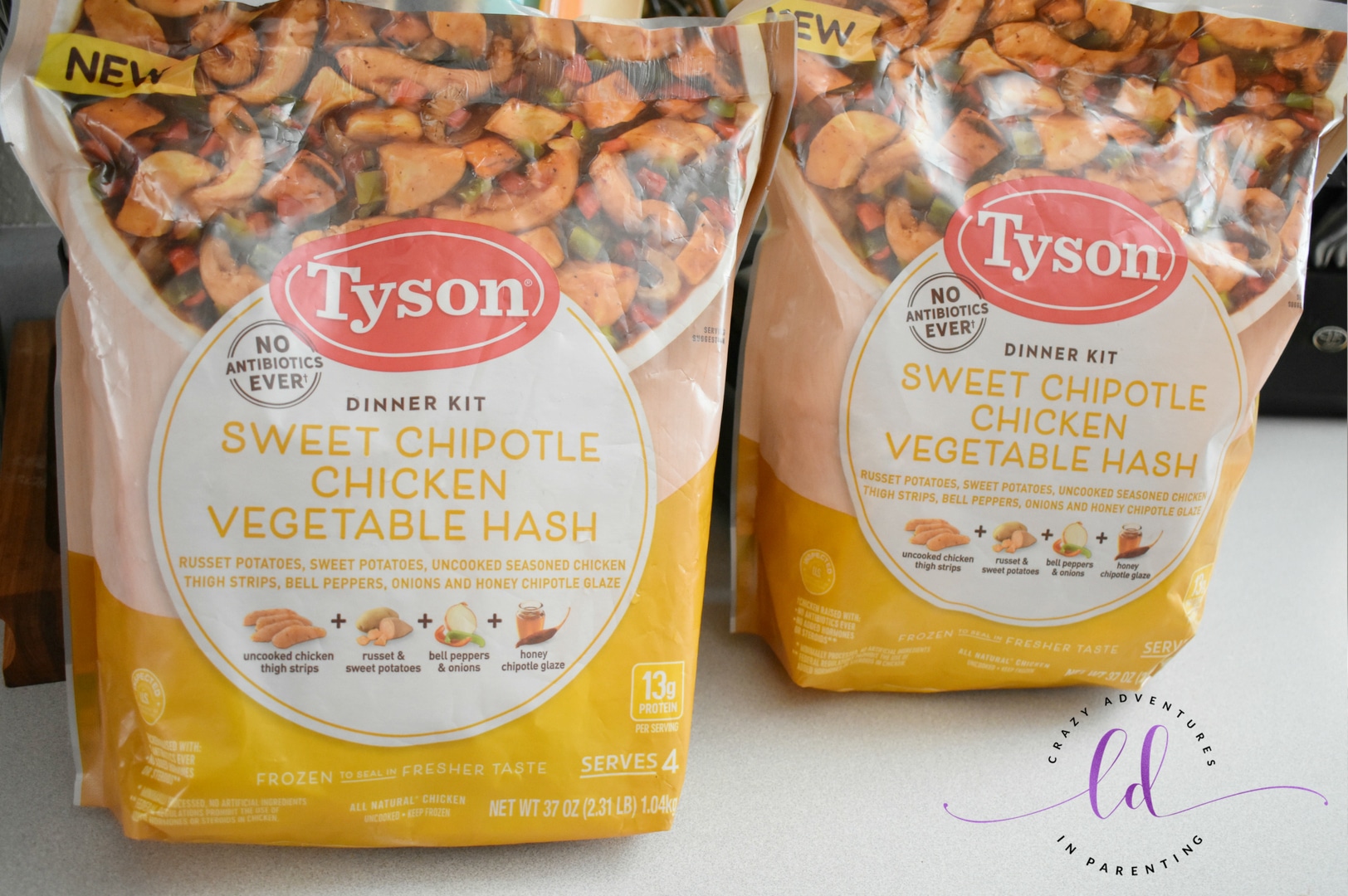 2 Tyson Sweet Chipotle Chicken & Vegetable Hash Frozen Dinner Kits
