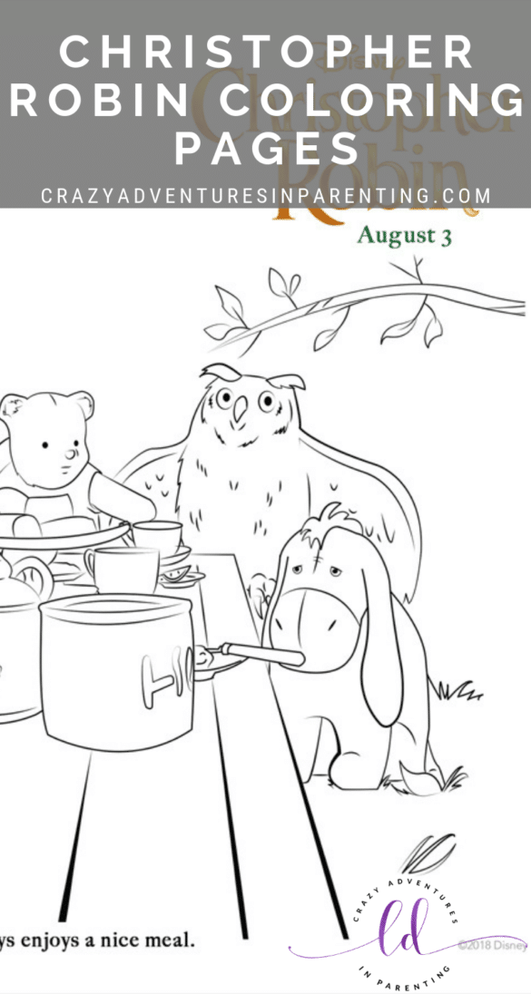 Christopher Robin Coloring Pages and Activity Sheets Crazy Adventures in Parenting