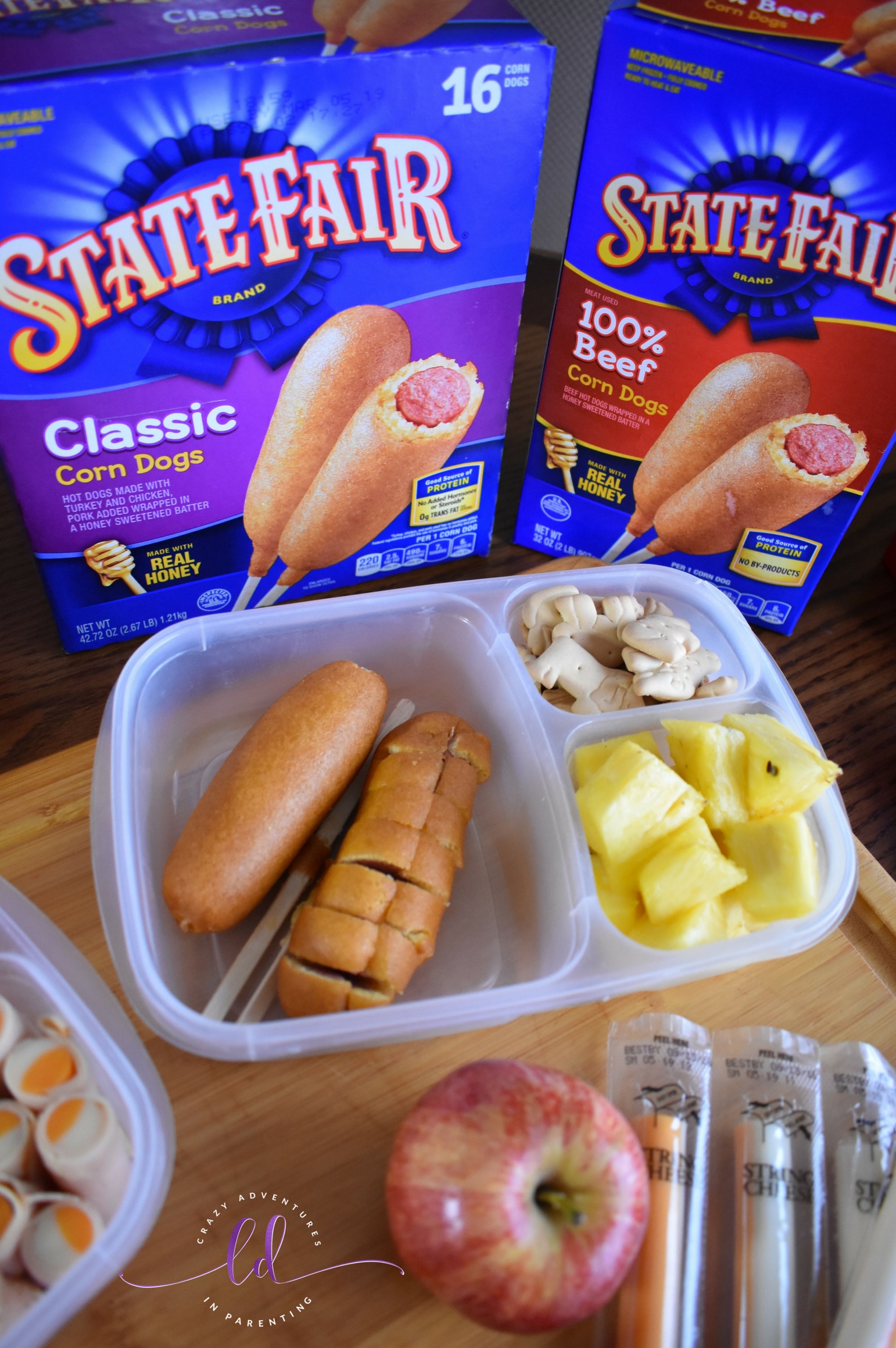 Cut Corn Dogs for small kids - School Lunch Ideas for Kids