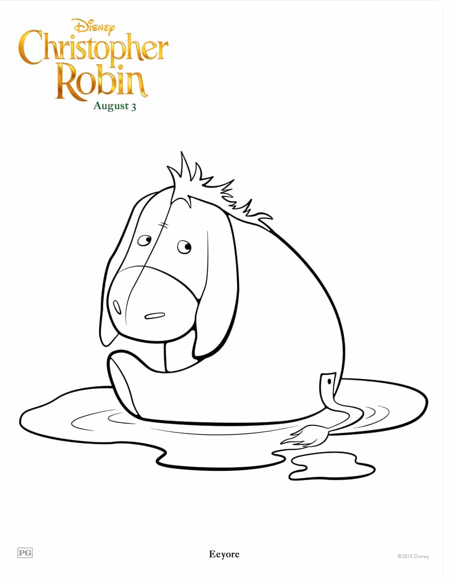 Eeyore Coloring Page - Christopher Robin Movie