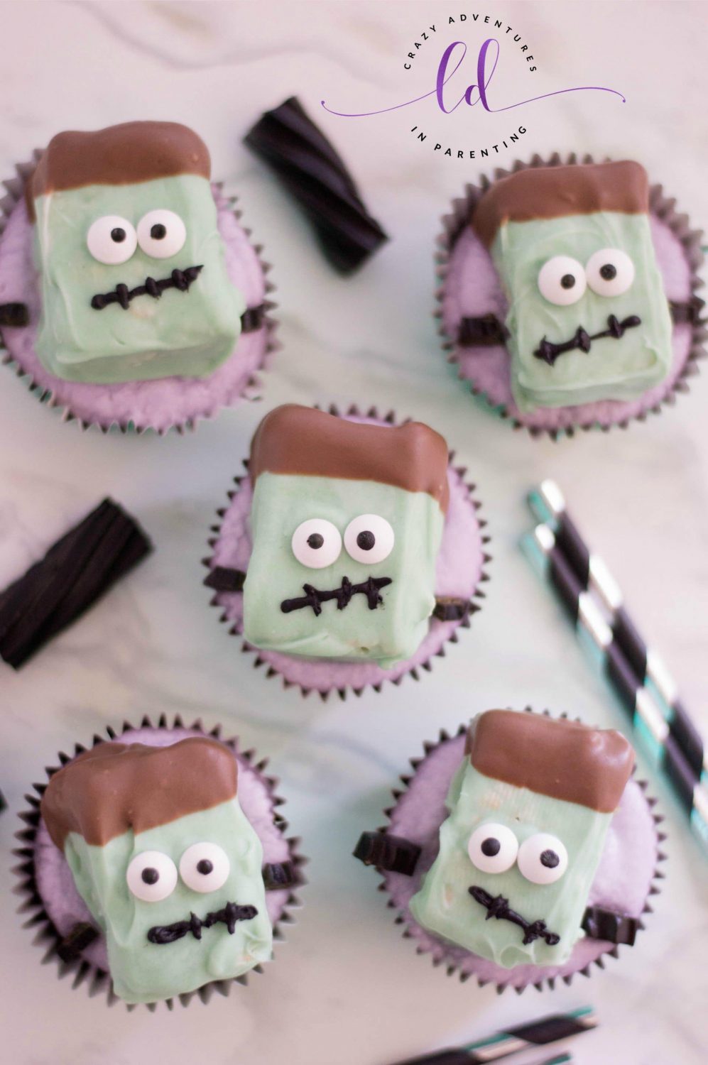 Frankenstein Cupcakes Recipe for Halloween