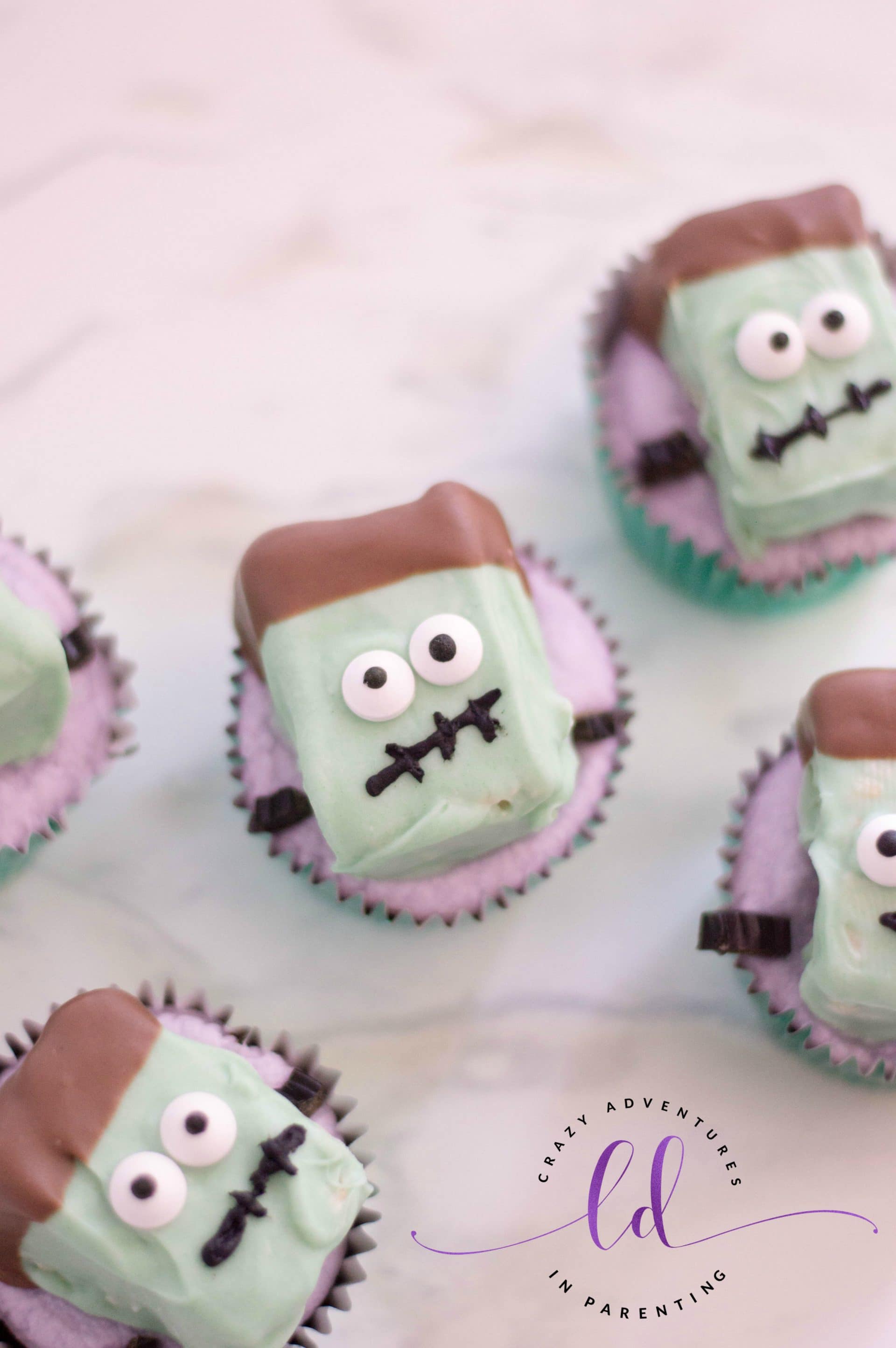 Frankenstein Cupcakes for a Halloween Party
