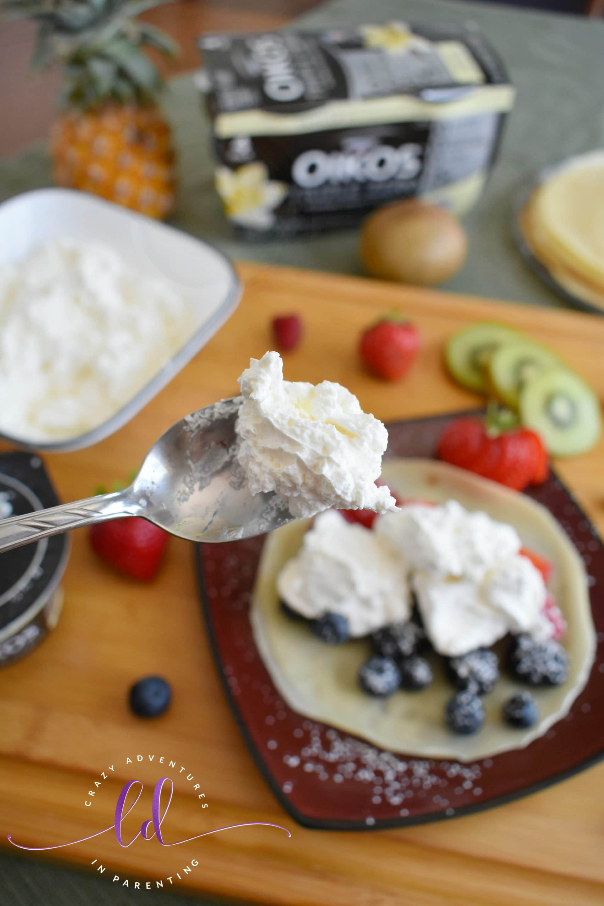 Spoonful of Yogurt Whipped Cream