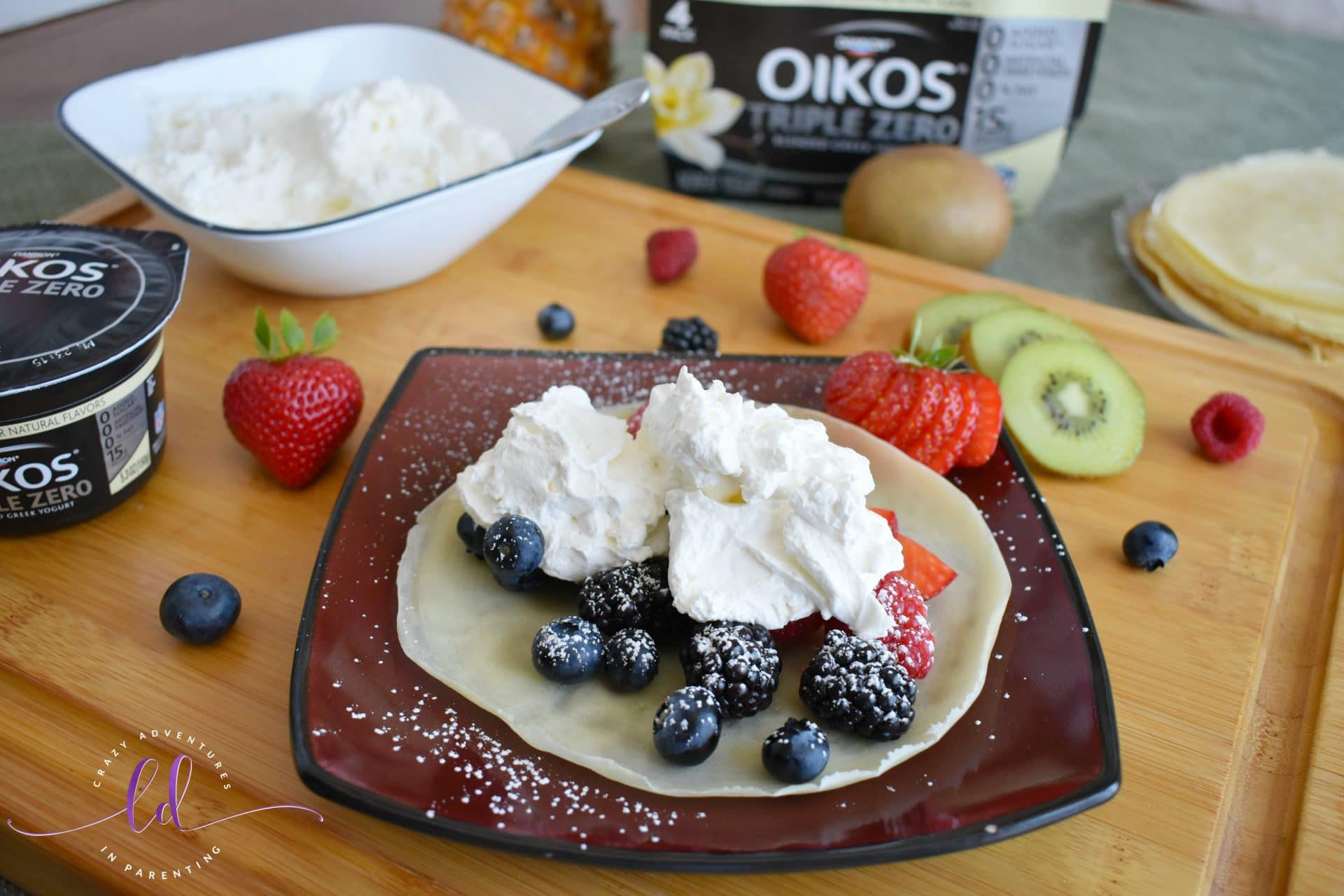 Yogurt Whipped Cream for Fruit Crepes