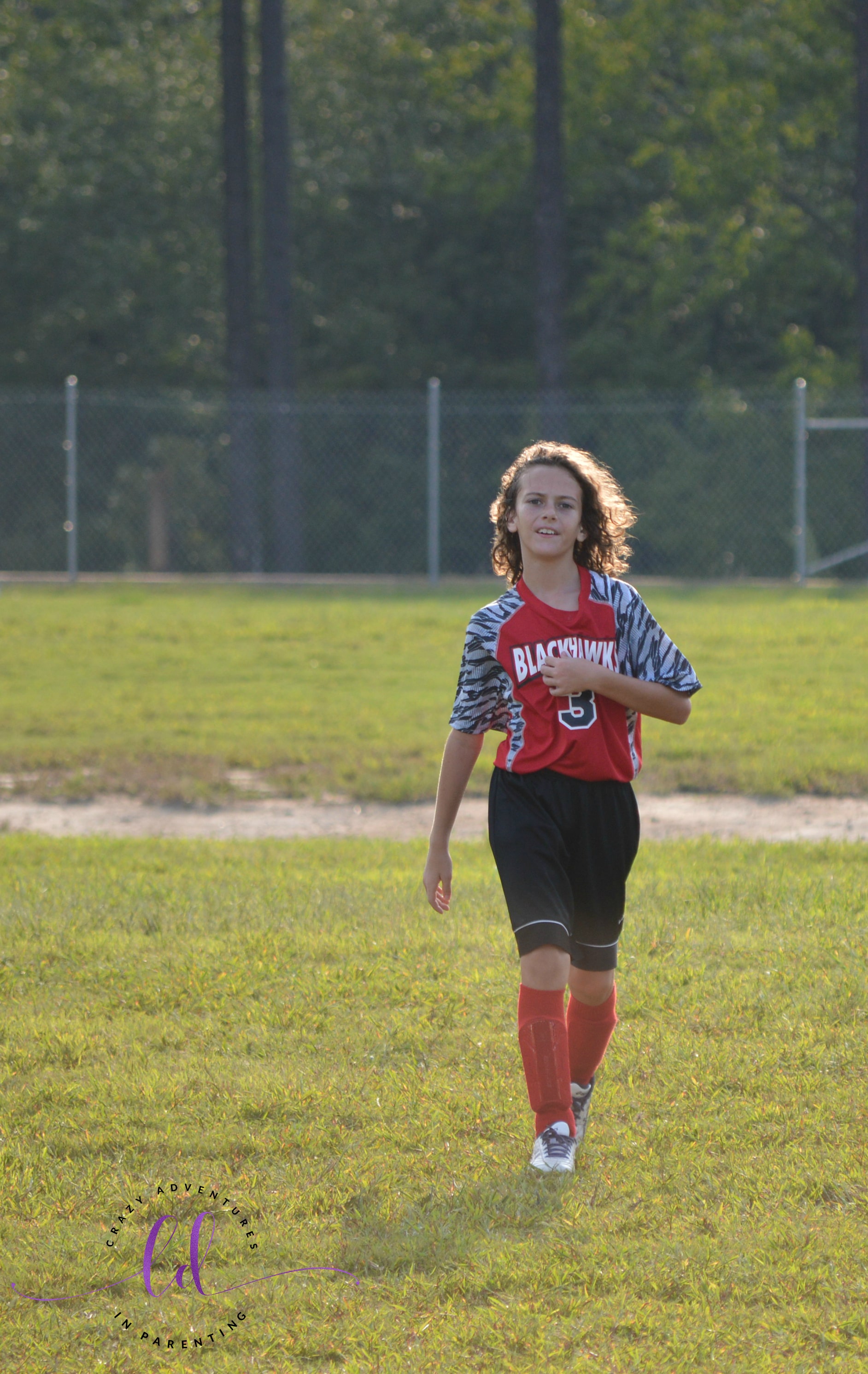 soccer playing son